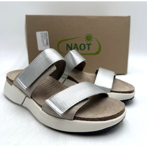 Naot CALLIOPE Women's NEW Sandal Silver/Grey EU Size 39 Regular - Picture 1 of 11